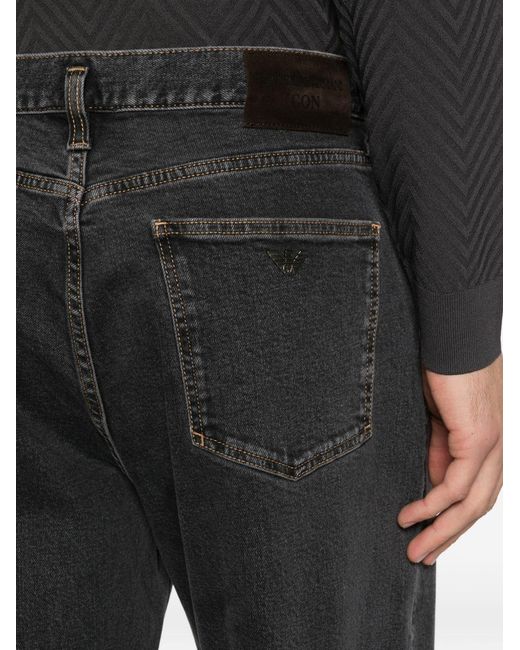 Emporio Armani Black Denim Cotton Jeans for men