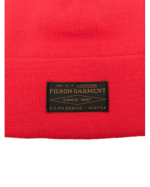 Filson Red Logo Beanie for men