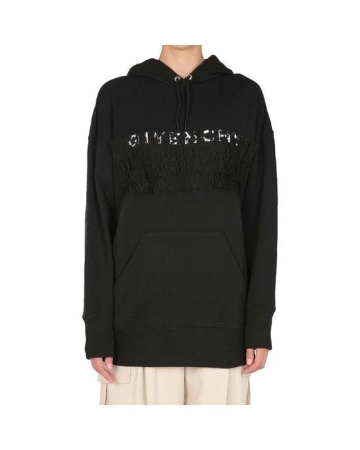 Givenchy Black Logo Hooded Sweatshirt for men