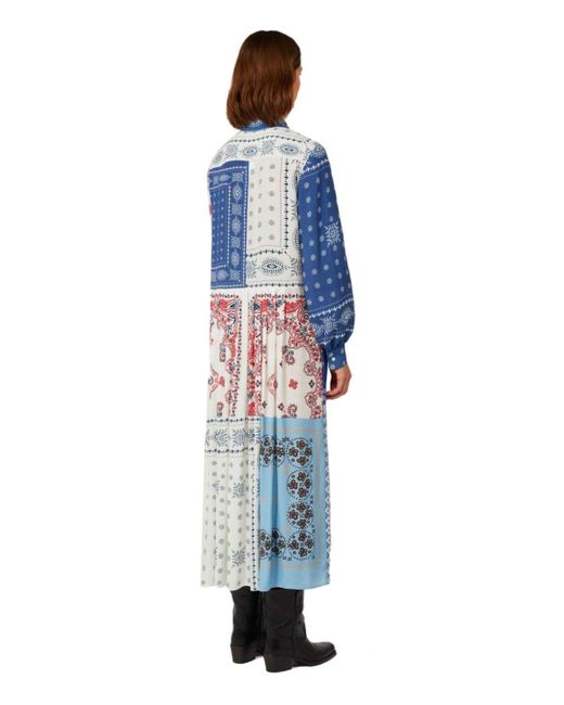 Weekend by Maxmara Blue Zuai Multicolored Shirt Dress