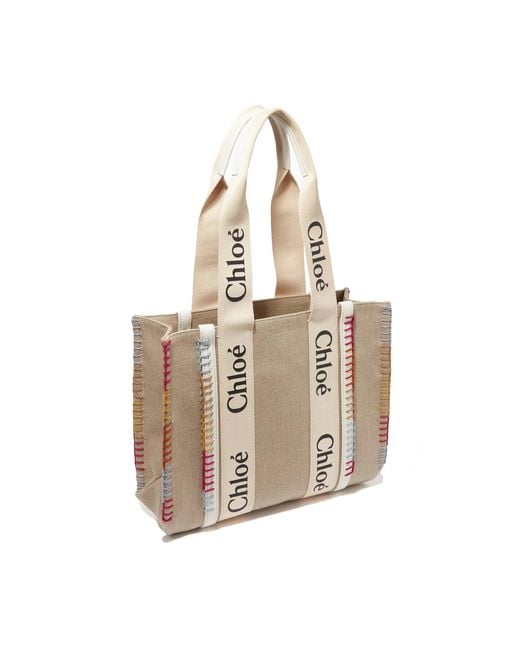Chloé Natural Woody Medium Tote Bag