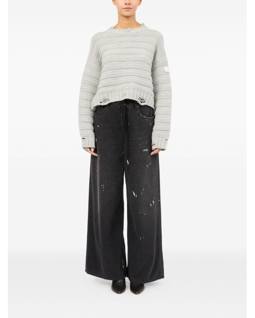 MM6 by Maison Martin Margiela White Sweaters