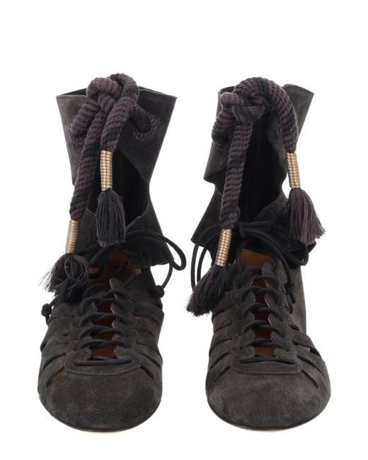 Isabel Marant Black Luxurious Leather Ankle Boots