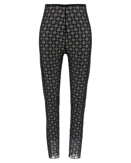 Givenchy Gray Monogram Logo Leggings