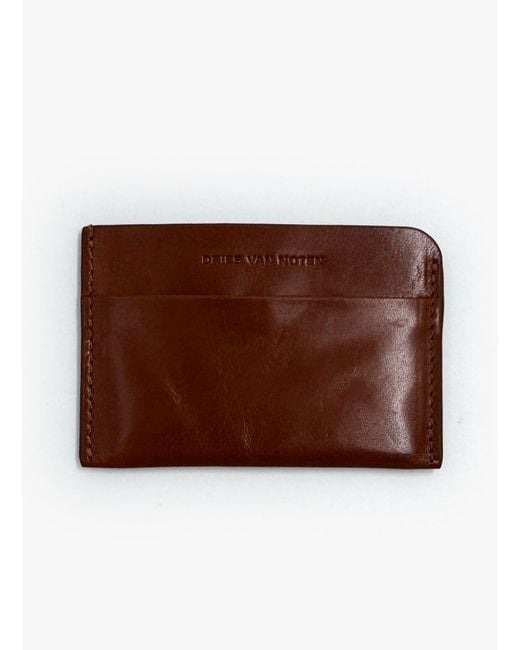 Dries Van Noten Brown Flat Wallet With Coincase