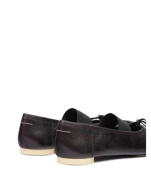 MM6 by Maison Margiela Black Ballerinas With Knot