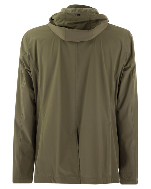 Herno Technical Fabric Jacke mit Kapuze in Green für Herren