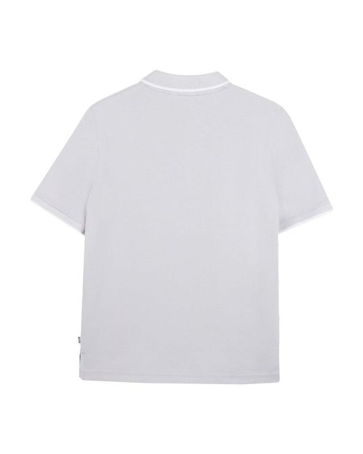 Boss White Polo A Maniche Corte