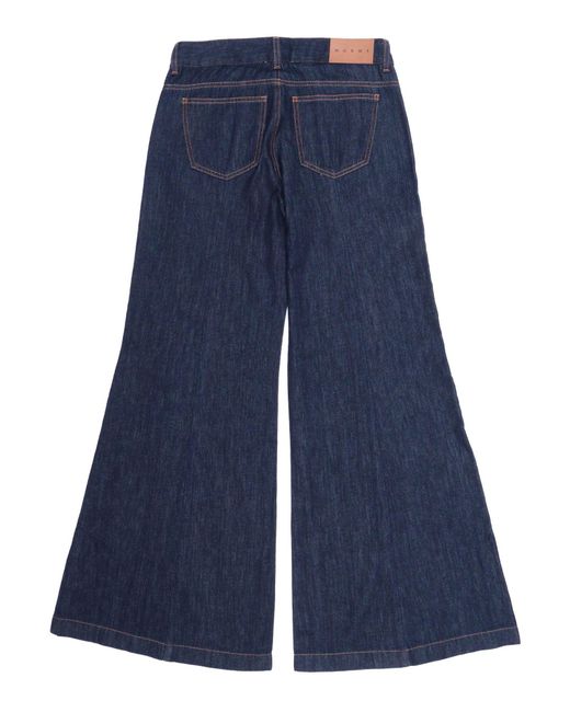 Marni Blue Mp251 F Pantaloni