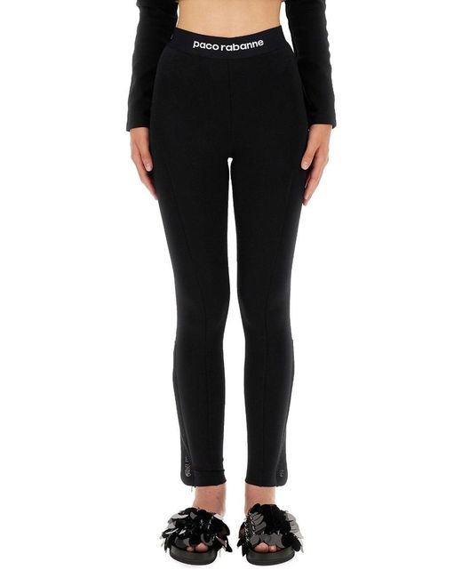 Rabanne Black Pants With Logo