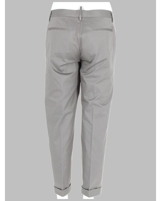 DSquared² Gray Trousers Cotton Elastane