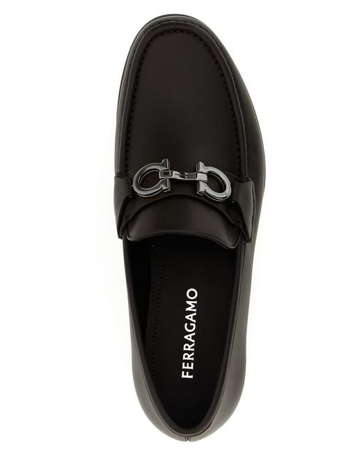 Ferragamo Black 'Avril' Sladers
