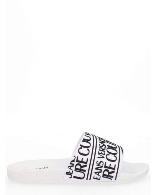 Versace Jeans Couture White Sandals "Bottom" for men