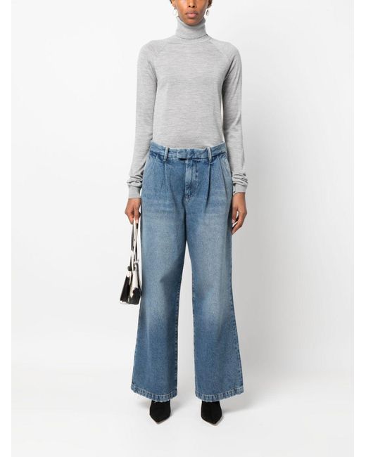 ARMARIUM Gray Wool And Cashmere Blend High Neck Sweater