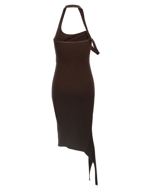 Courreges Brown Undressed Light Knit' Dress