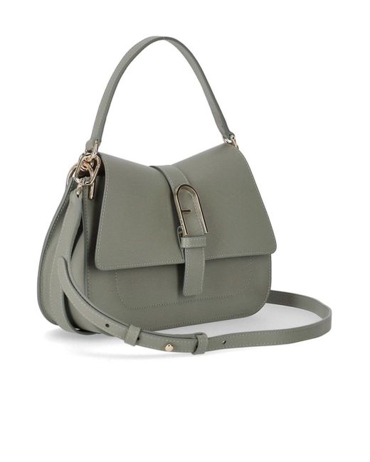 Furla Gray Flow M Agave Handbag