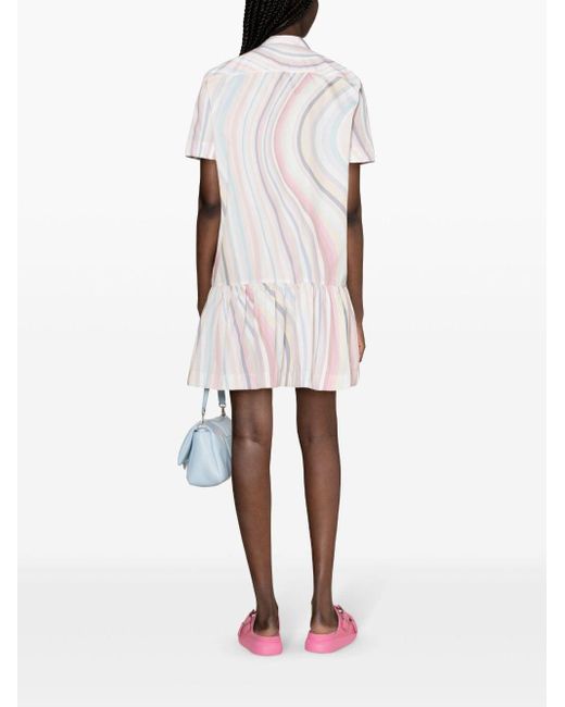 Paul Smith White Striped Shirt Dress