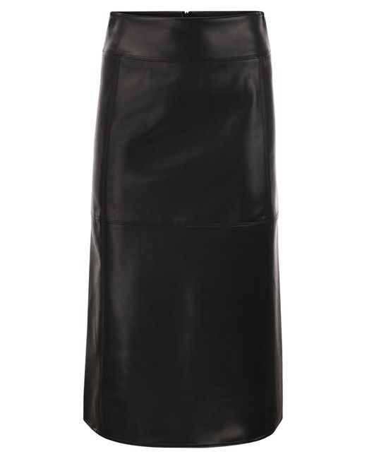 Max Mara Black Rimini Coated Fabric Skirt