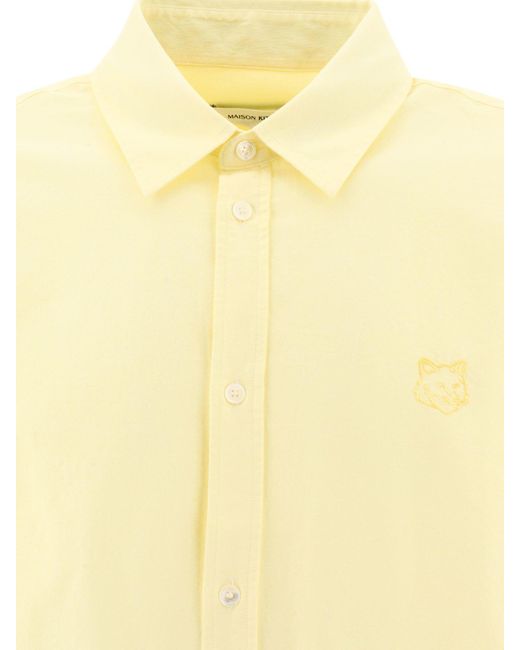 Maison Kitsuné Maison Kitsuné "contour Fox" Shirt in het Yellow voor heren