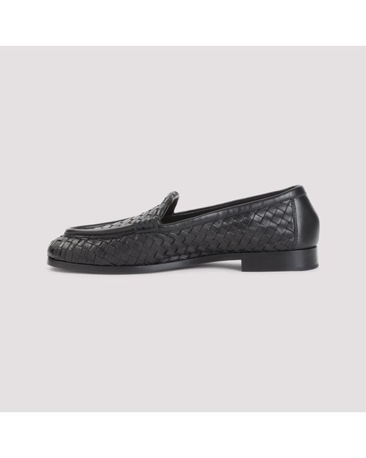 Bottega Veneta Black Silenzio Loafers