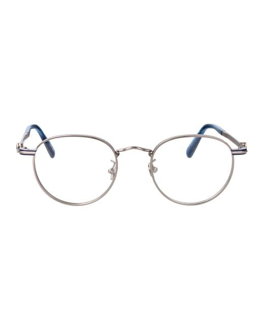 Moncler Metallic Round Optical Ml5204 014 for men