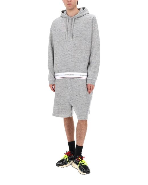 DSquared² Gray Oversize Fit Shorts for men