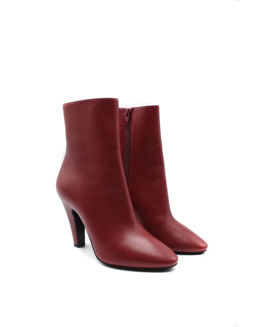 Saint Laurent Red Stiefeletten Rot