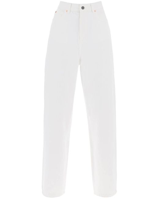 Wardrobe NYC White Low Waisted Loose Fit Jeans