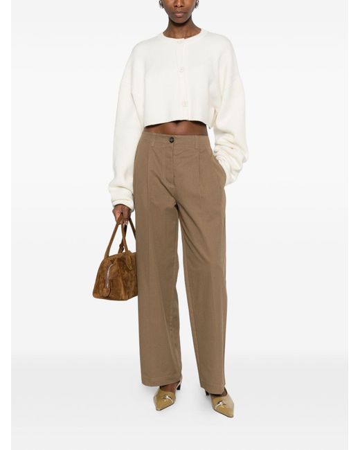 Totême White Organic Cotton Trousers