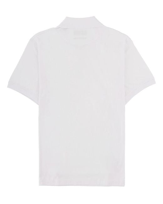 Belstaff White Polo "Steel" Con Patch Logo