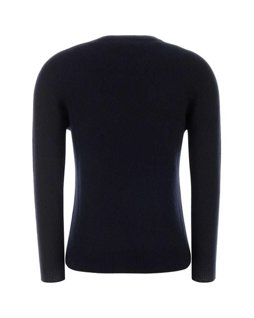 The Row Blue Solid Crew Neck Sweater