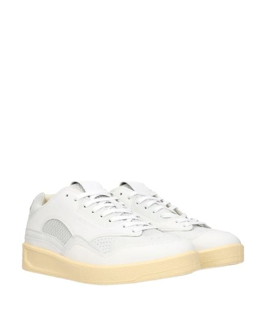Jil Sander White Js39142A 15220 Leather Sneakers for men