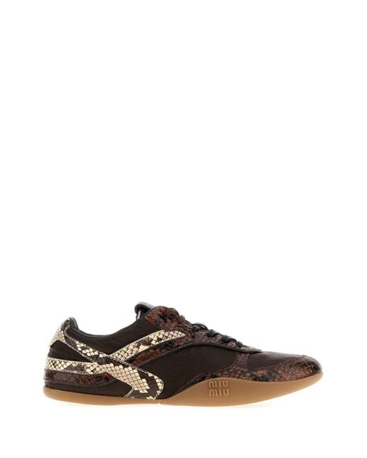 Miu Miu Brown Sneakers Dark