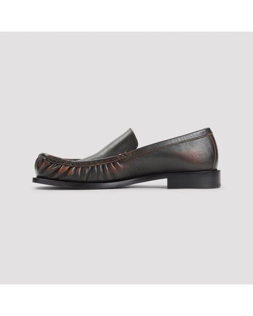 Dries Van Noten Black Calf Leather Loafers