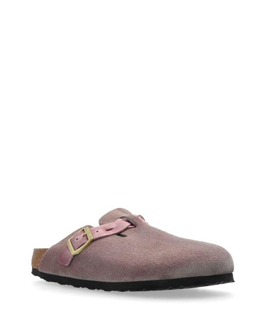 Birkenstock Brown Boston Wildleder Lederschuppen