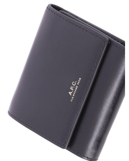 A.P.C. Black Lois kompakte Brieftasche