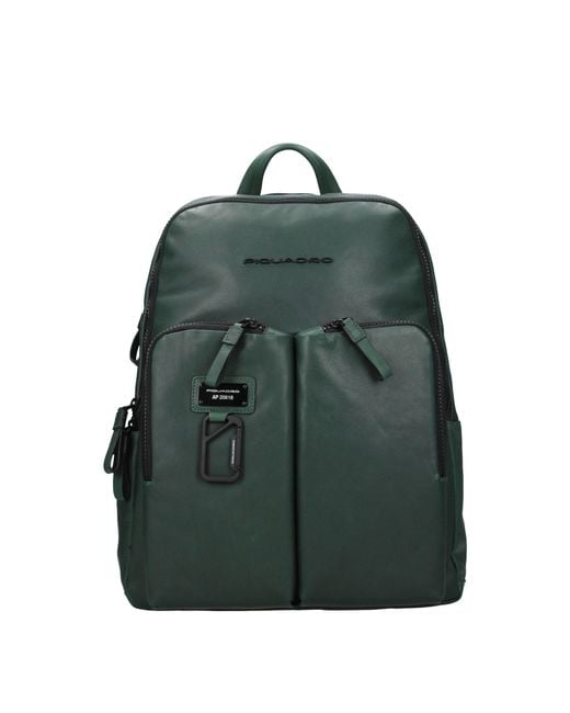 Hombres Mochilas Y Riñoneras Piel Verde/Verde Botella Piquadro de color Green