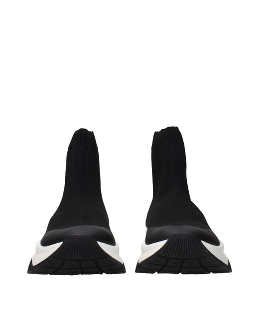 Jimmy Choo Black Landon Sock Boots Fabric