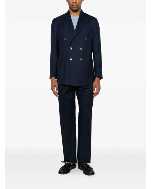 Sartorio Napoli Blue Double Breasted Jacket