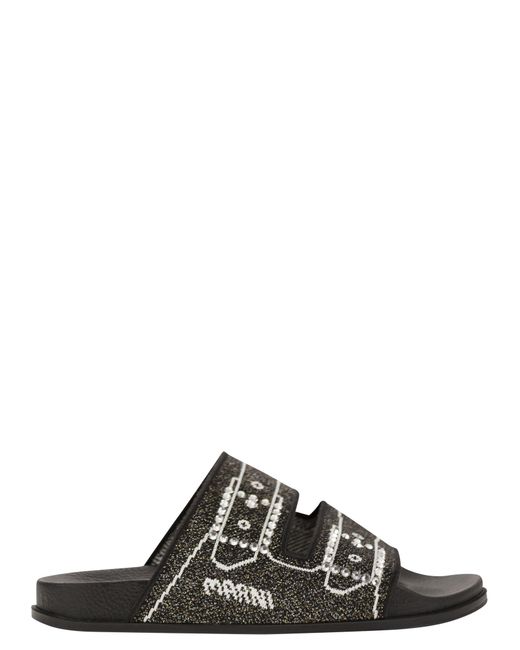 Marni Black Kostbare Sandale