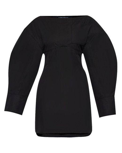 Jacquemus La Robe Chemise Casaco Jurk in het Black