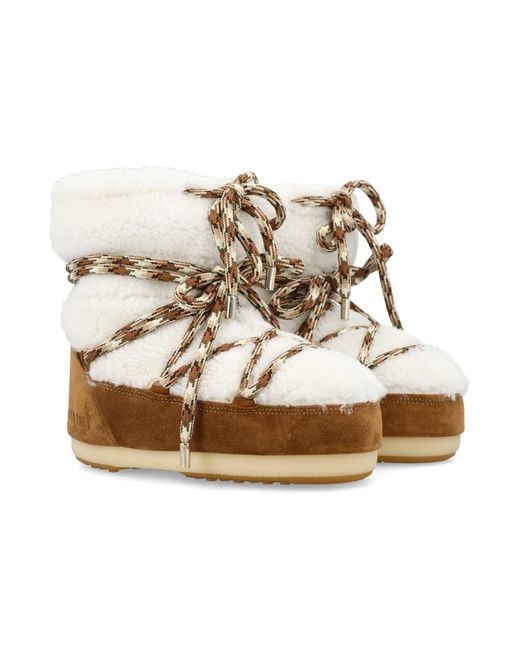 Moon Boot White Low Classic Icon Shearling for men