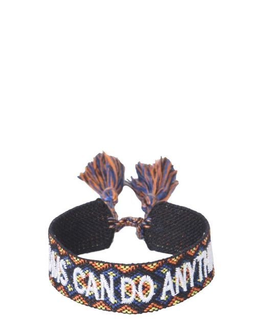 LABEL K White Braided Fabric Bracelet