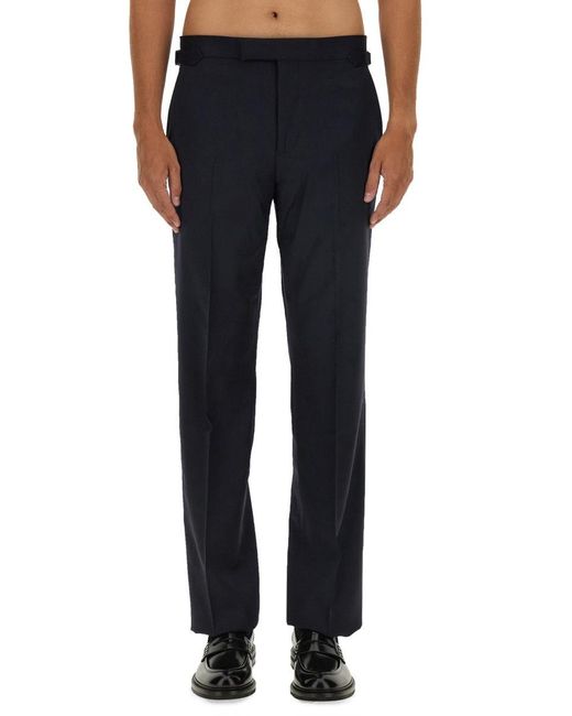 Vivienne Westwood Blue Straight-Leg Tailored Pants With Classic Waistband for men