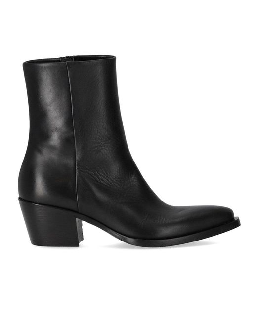 Strategia Black Heeled Ankle Boot for men