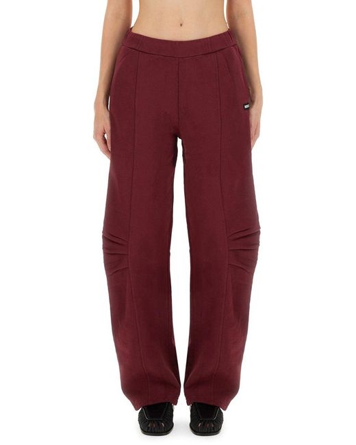 ROTATE BIRGER CHRISTENSEN Red Sports Pants "Terry Back