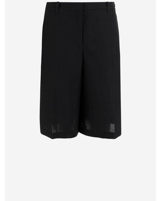 Jil Sander Black Wool Short Pants