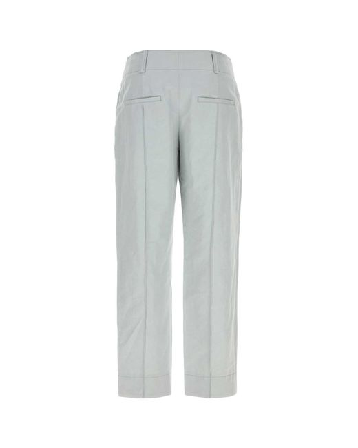 Chloé Gray Light Linen Blend Pant