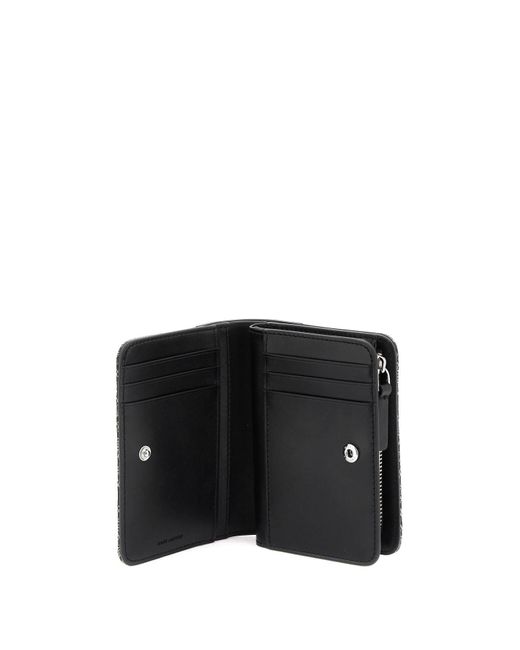 El monograma Jacquard Mini Compact Wallet Marc Jacobs de color Black