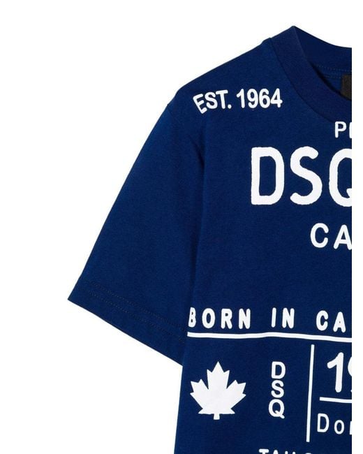 DSquared² Blue Slouch Fit Maglietta